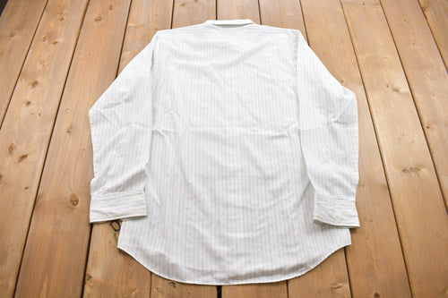 Vintage 1990s Saint Germain Button Up Dress Shirt / Abstract Pattern / Casual Shirt / Formal Shirt