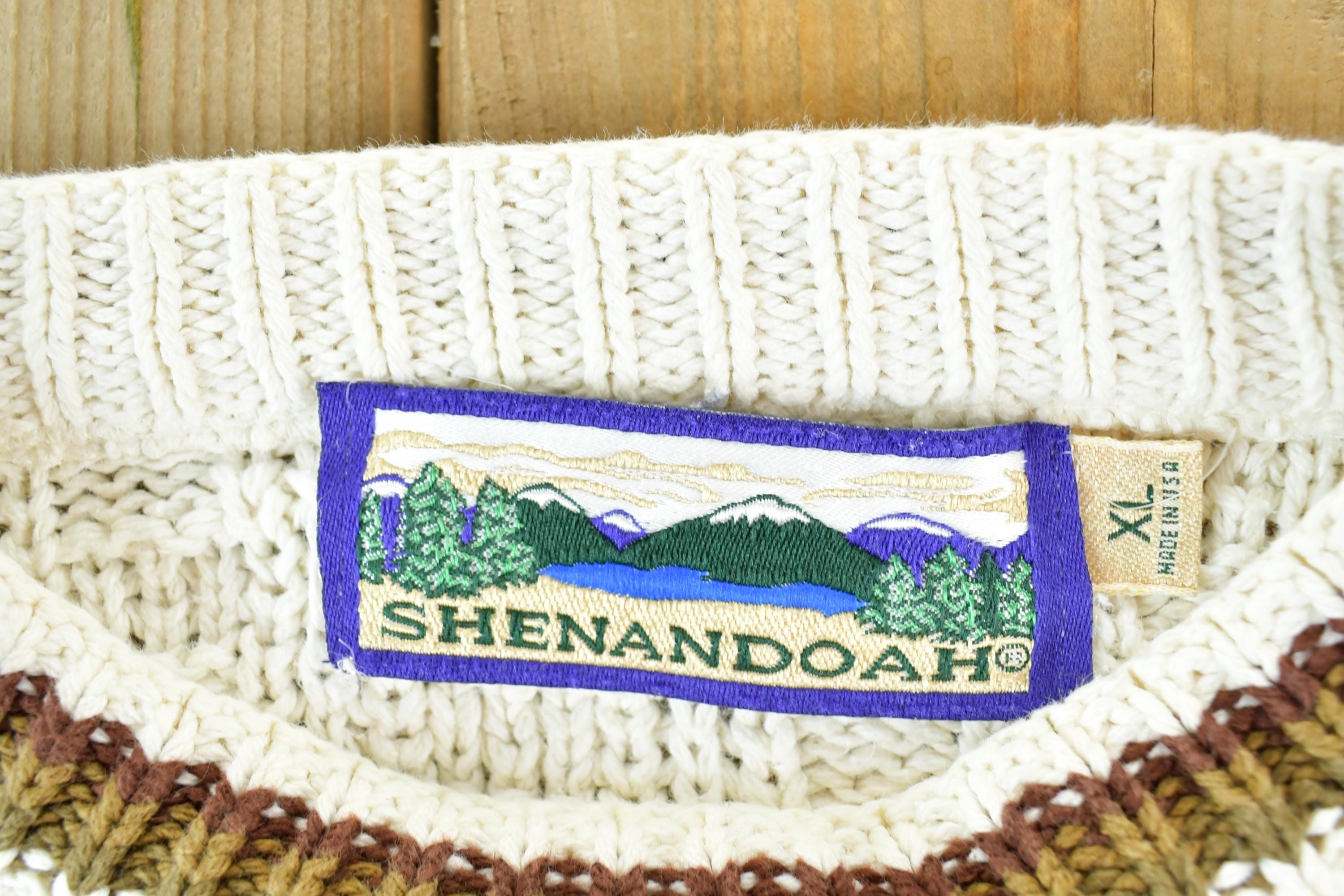 Vintage 1990s Shenandoah Fishing Cable Knit Crewneck Sweater