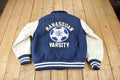 Vintage 1999 Manasquan Varsity Soccer Leather & Wool Varsity Jacket Made In USA