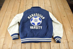 Vintage 1999 Manasquan Varsity Soccer Leather & Wool Varsity Jacket Made In USA