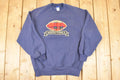 Vintage 1990s Oarsman Minnetonka Embroidered Plaid Football Crewneck Sweatshirt Men's L