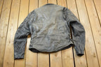 Vintage 1990s Leather Biker Jacket Made In USA