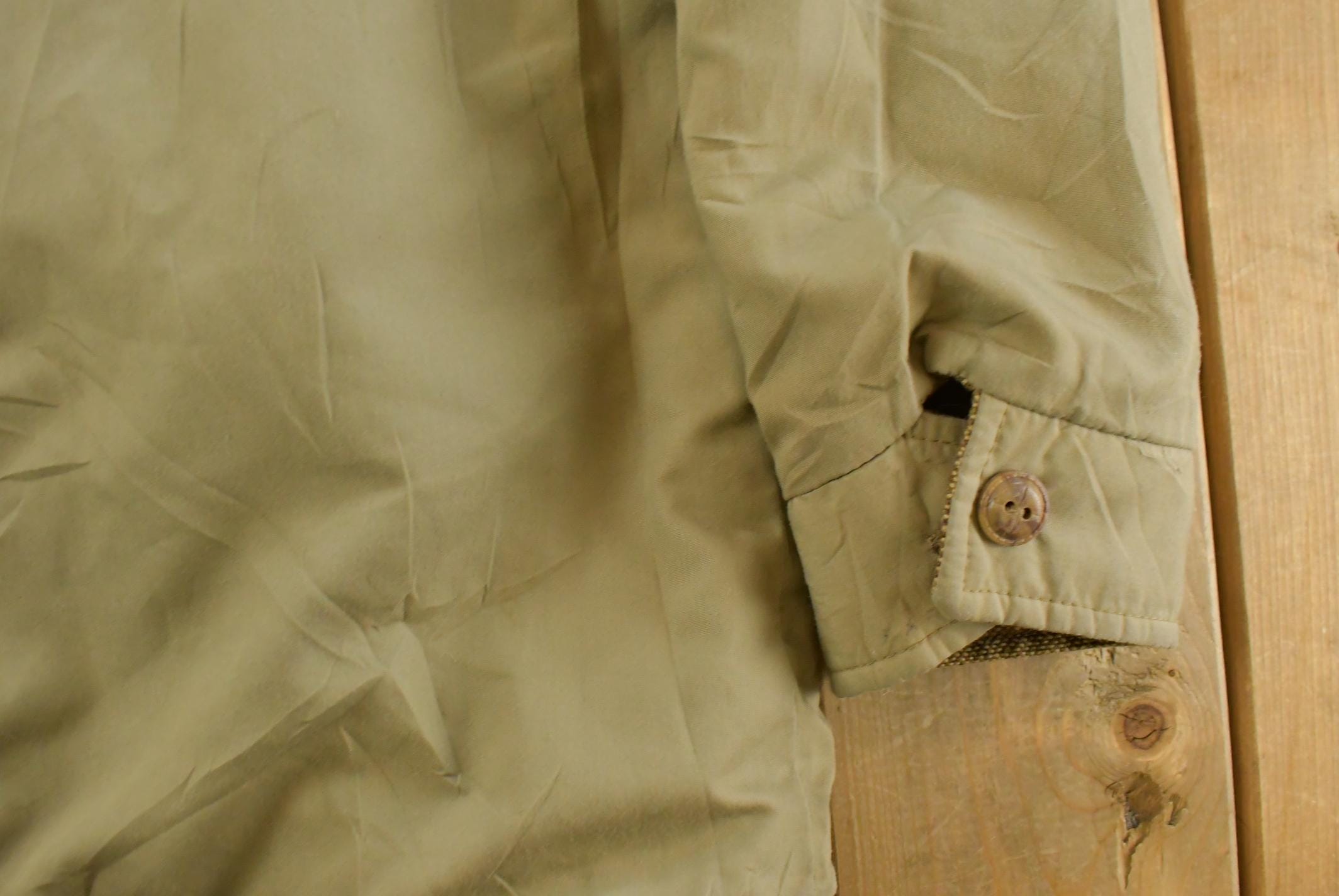 Vintage 1990s Flannel Hooded Reversible Wool Jacket Men's L /Button Up / Outdoors Jacket / Fall Wear