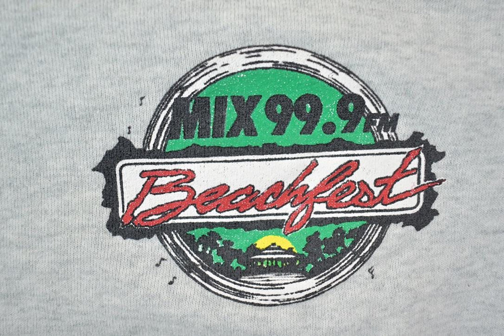 Vintage 1990s Mix 99.9 Beachfest Crewneck Sweatshirt / 90s Crewneck / Souvenir Sweater / Streetwear / Travel And Vacation