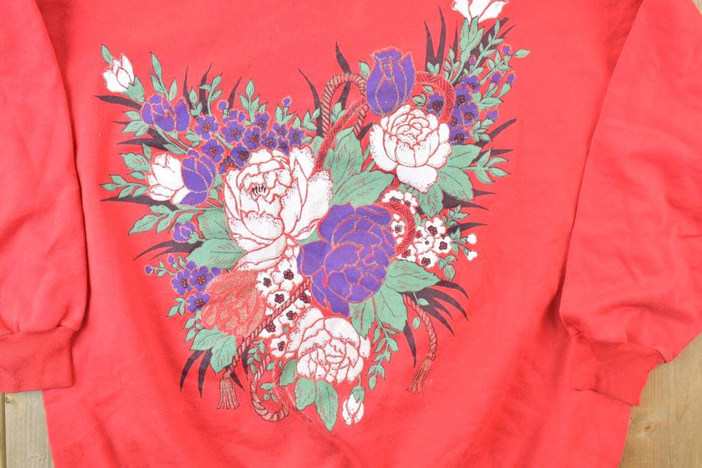 Vintage 1990s Cute Floral Crewneck Sweater