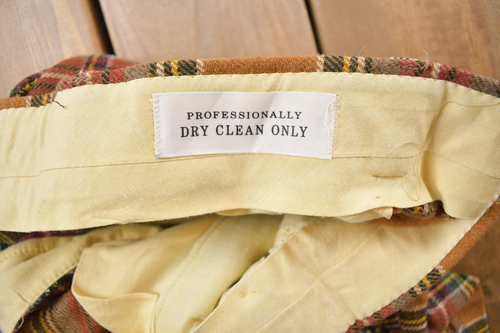 Vintage 1960s Cricketeer Plaid Trousers 35 x 32  Made in USA  American Vintage  Streetwear Fashion  True Vintage Pants