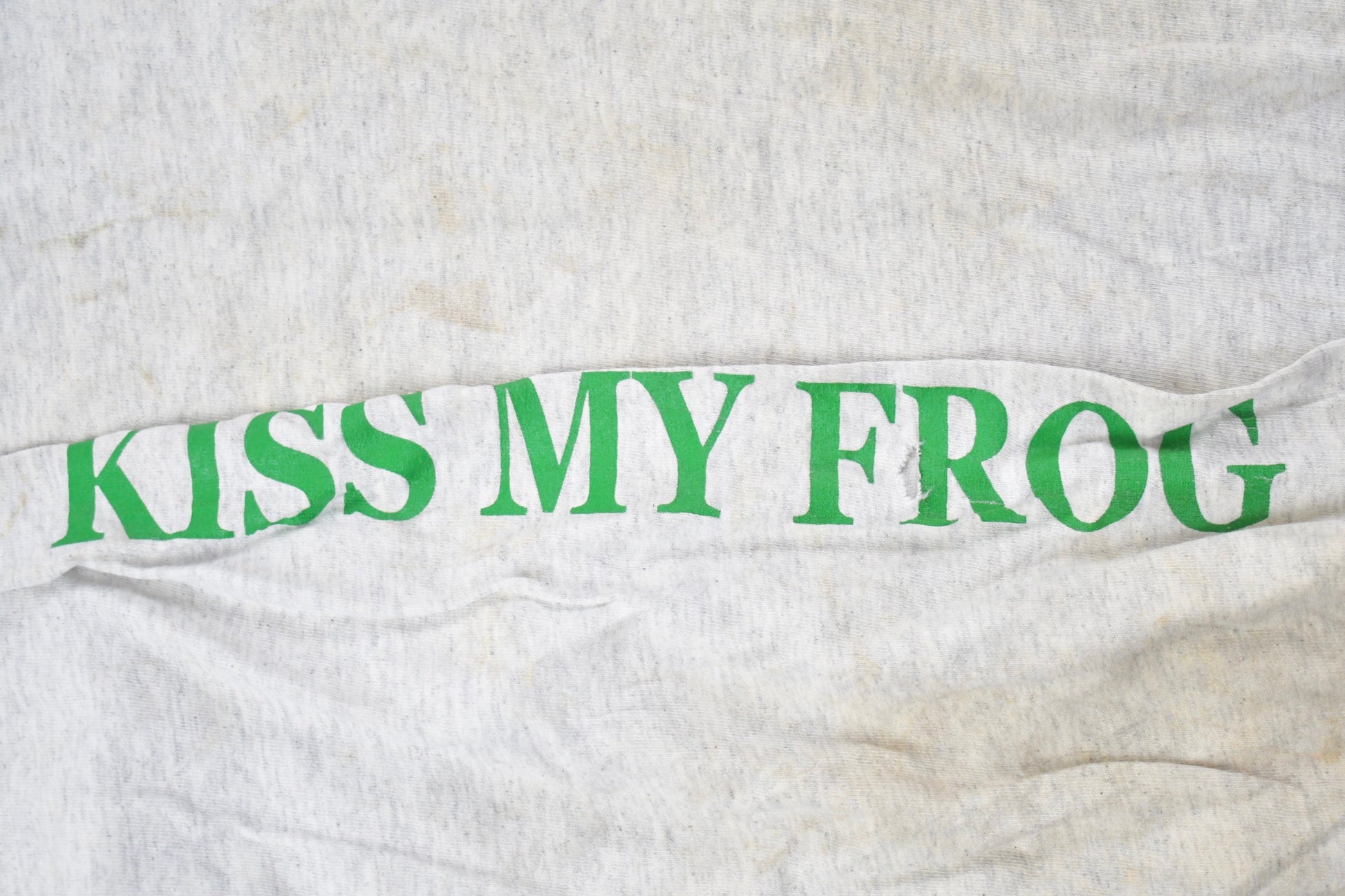 Vintage 1990s Fellsmere Florida Kiss My Frog Long Sleeve T Shirt / 90s Crewneck / Souvenir Sweater / Streetwear / Travel And Vacation