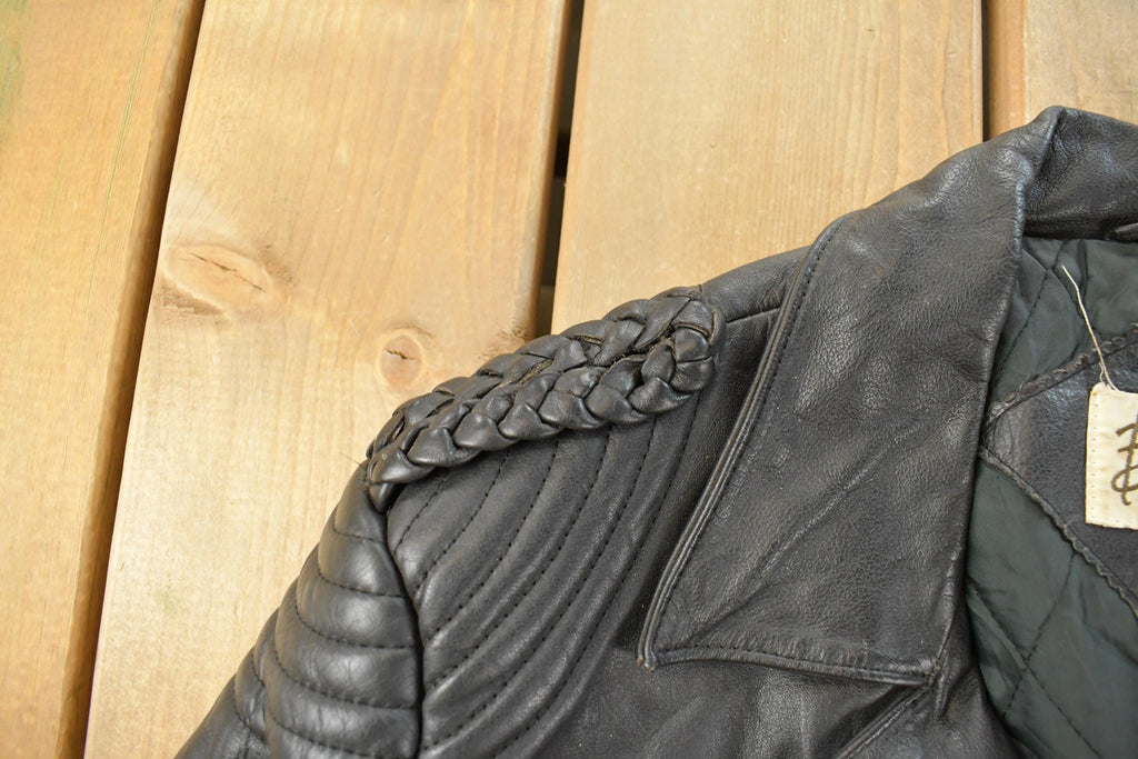 Vintage 1980s Berman's The Leather Experts Biker Leather Jacket Women's Small