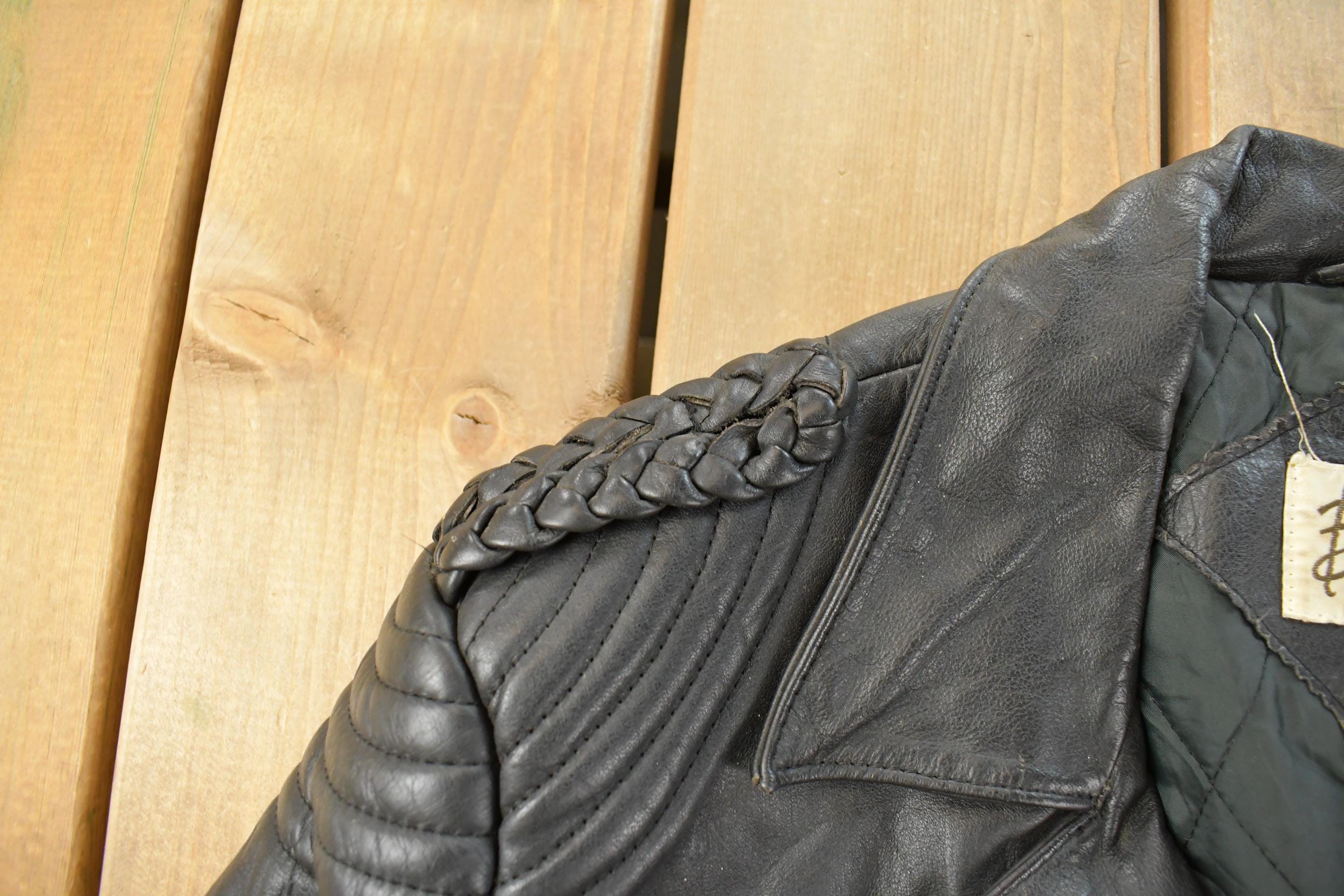 Vintage 1980s Berman's The Leather Experts Biker Leather Jacket Women's Small