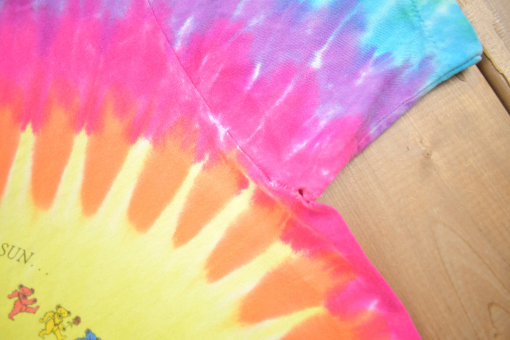 Vintage 1988 Grateful Dead All Over Print Tie Dye Graphic T Shirt /