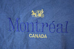 Vintage 1990s Montreal Canada Heavy Cotton Embroidered Crewneck Sweatshirt / 90s Crewneck / Souvenir Sweater / Travel And Vacation