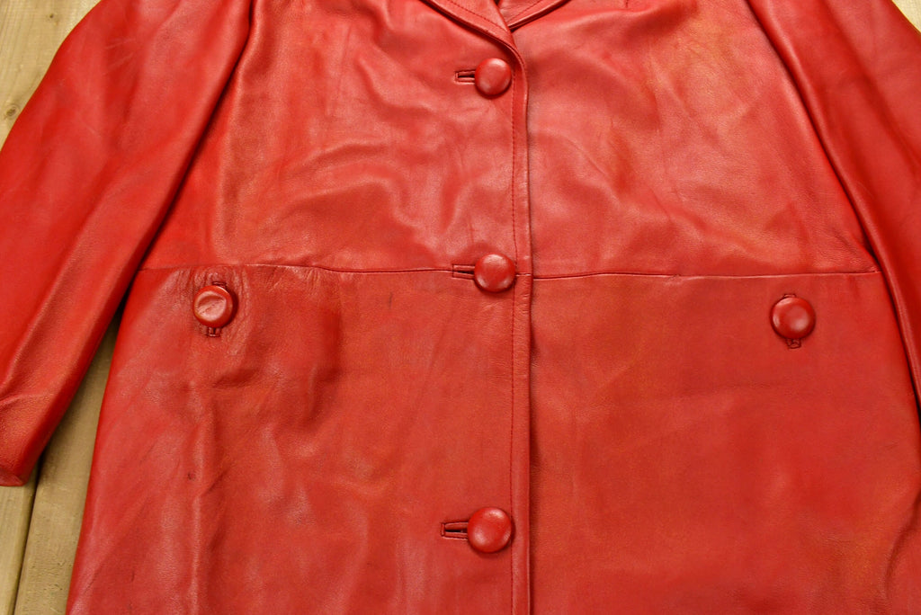 Vintage 1980s Cascadesport SA Full Length Leather Jacket