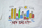 Vintage 1990s New York City Galaxy Twin Towers Souvenir T-Shirt