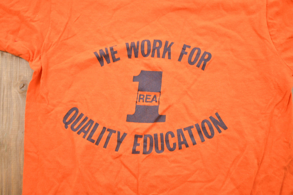 Vintage 1980s Quality Education Graphic T-Shirt