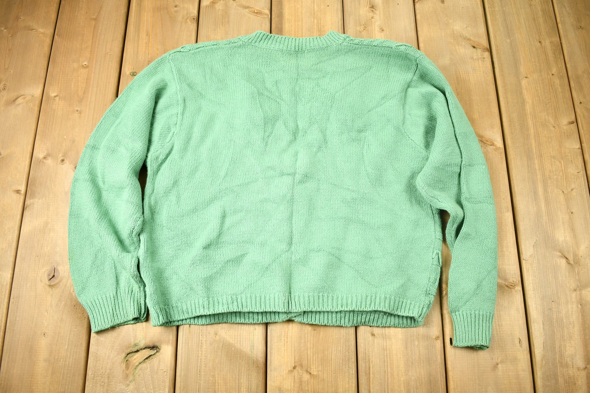 Vintage 1990s Boundary Waters Cable Knitted Cardigan Sweater