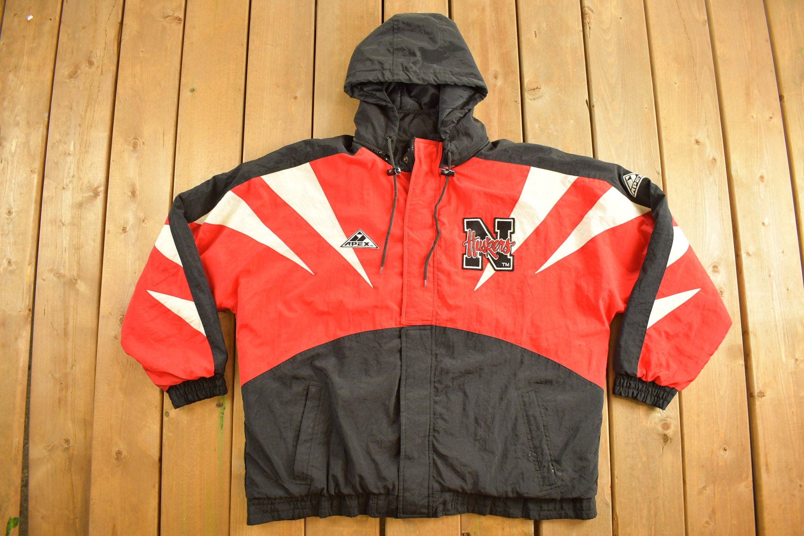 Vintage 1990s Nebraska Huskers NCAA Apex One Puffer Jacket
