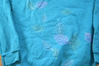 Vintage 1990s Cute Leaf Theme Crewneck Sweater