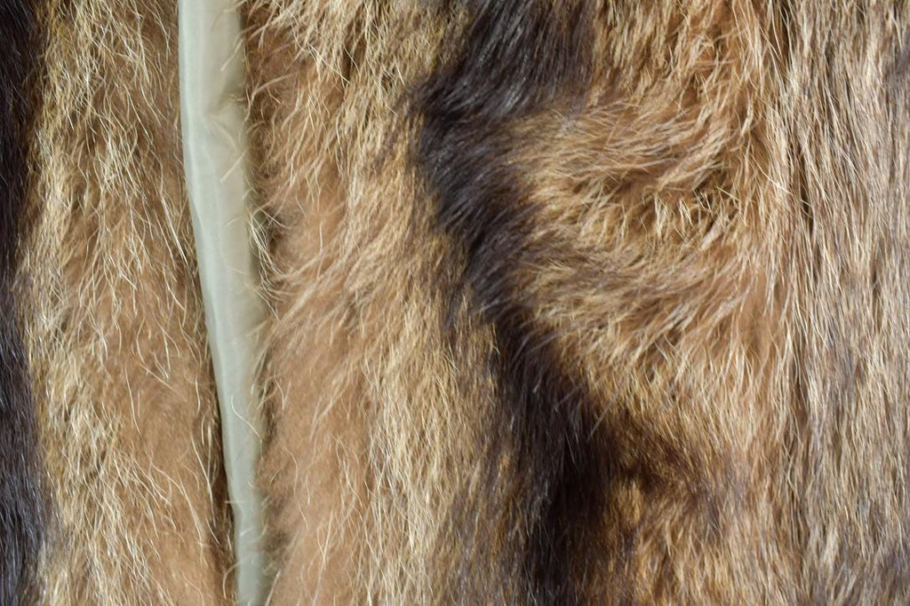 Vintage 1970s Full Length Racoon Fur Coat Made In USA