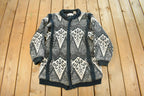 Vintage 1990s Carriage Court Knit Sweater Jacket Women's Medium