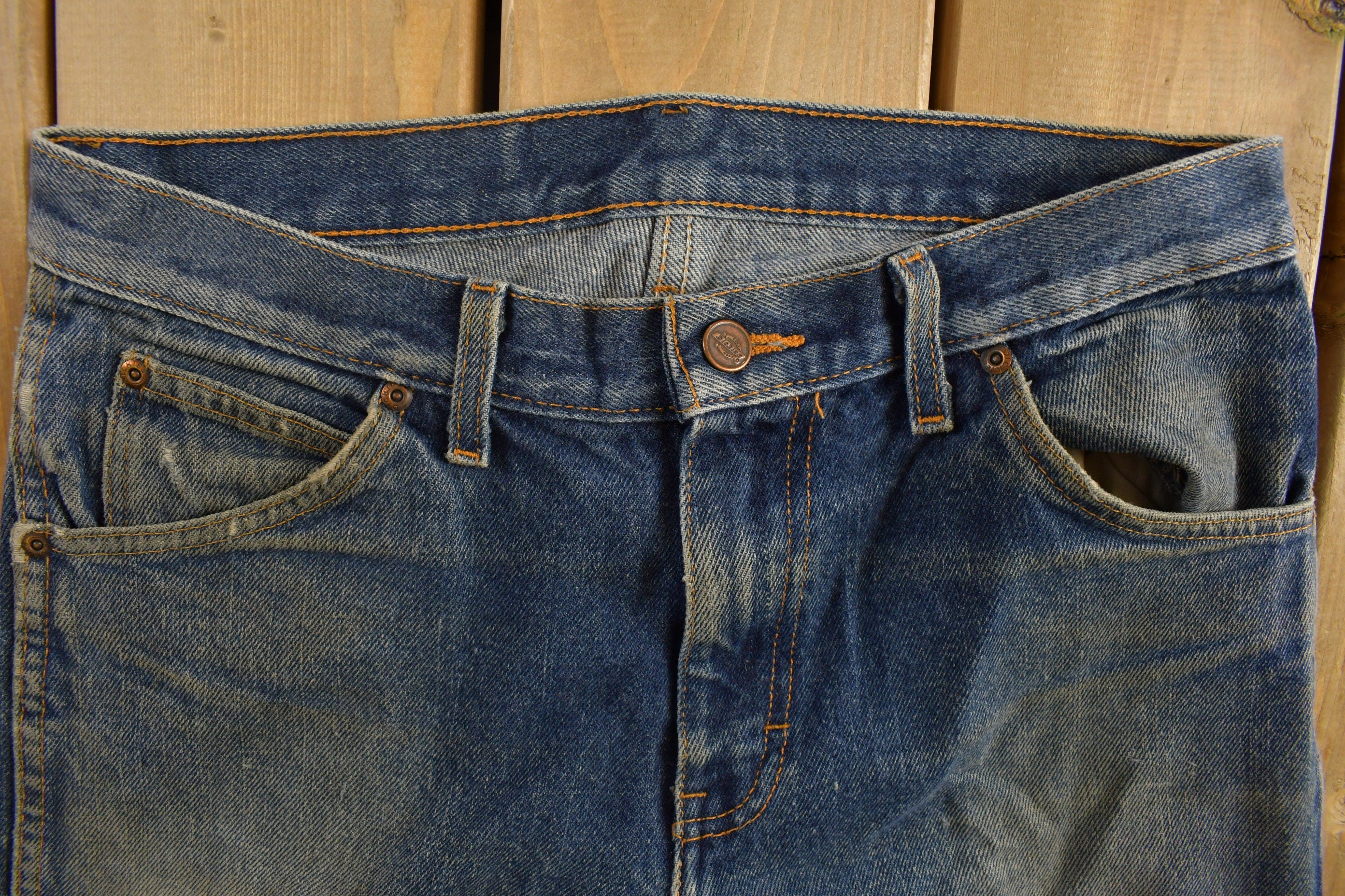 Vintage 1990s Dickies Blue Denim Carpenter Jeans 31 x 32