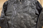 Vintage 1990s Cruiser By Sofari Cafe Racer Black Leather Jacket