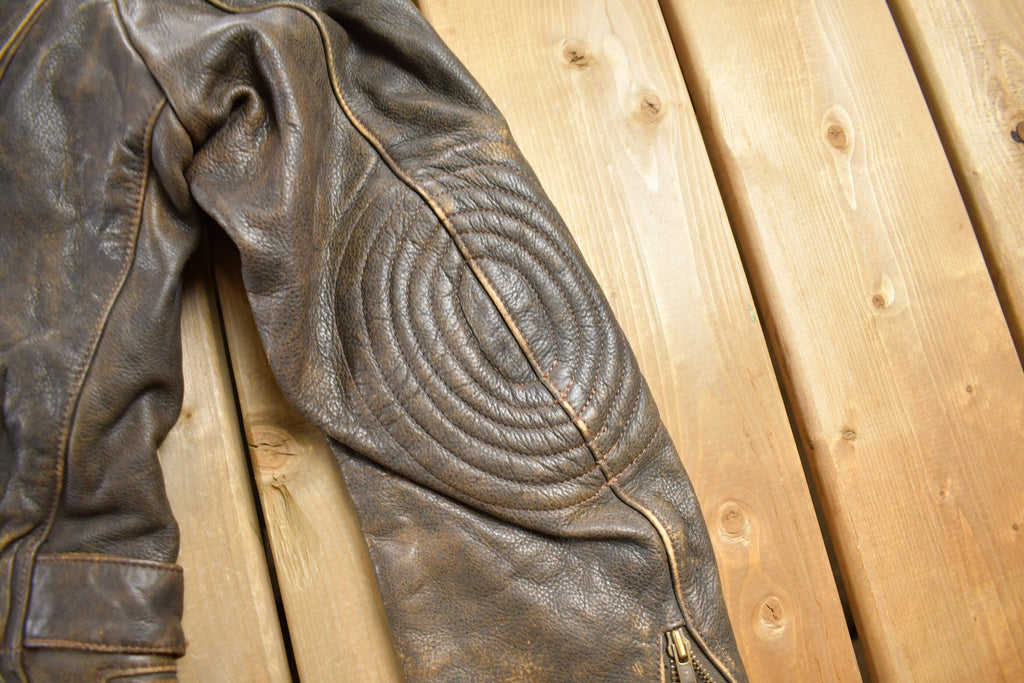 Vintage 1980s Classic Gear Leather Jacket