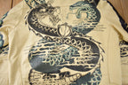 Vintage 1990s Avirex USA Japanese Dragons Graphic Leather Jacket Size 3XL