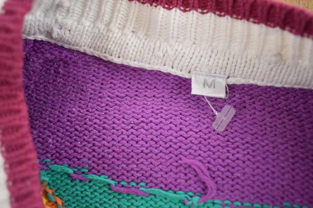 Vintage 1990s Easter Knit Crewneck Sweater  90s Crewneck  Made In USA  Preppy