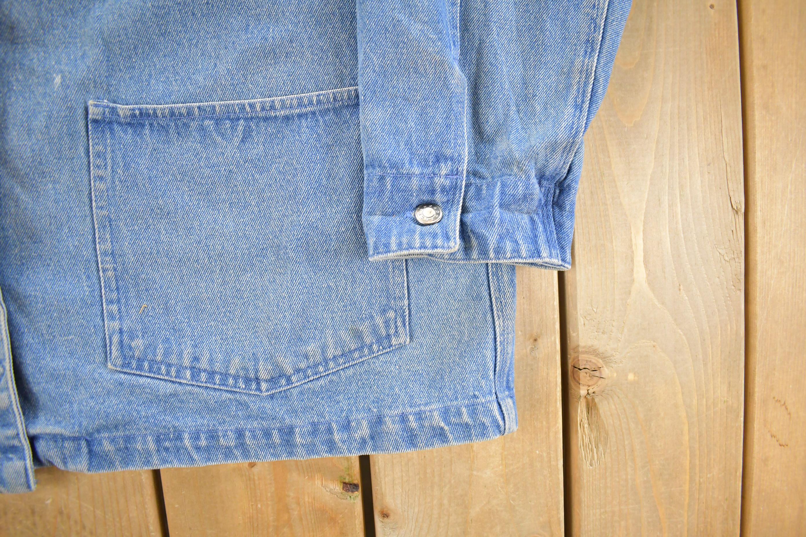 Vintage 1990s Editions Denim Chore Shirt Jacket Women's Large