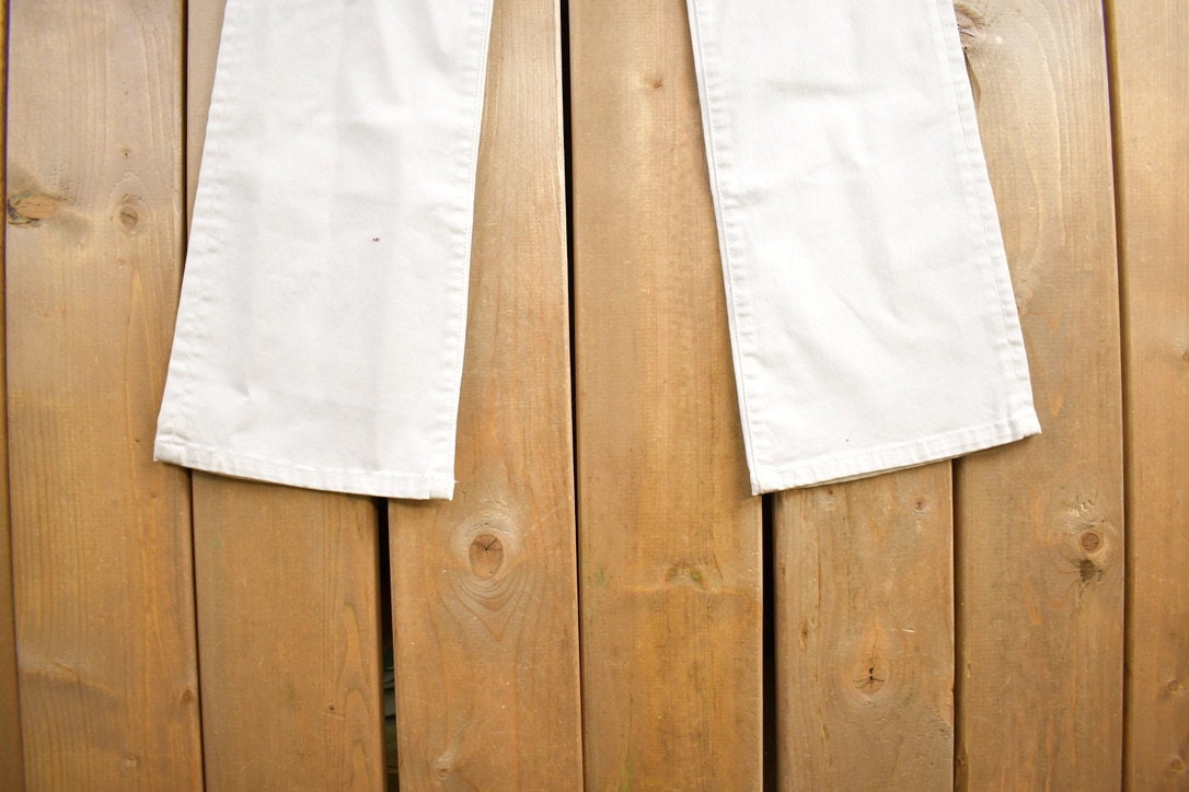 Vintage 1990s Parasuco White Denim Jeans Size 29x32