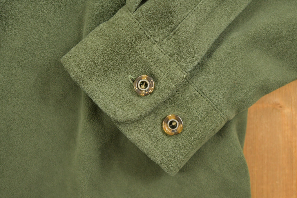 Vintage 1990s St Johns Bay Blank Green Button Up Shirt