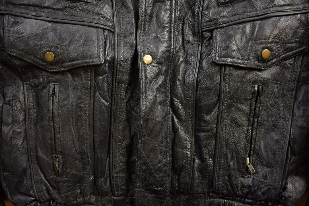 Vintage 1980s Deadstock Giovanni Navarre Leather Jacket