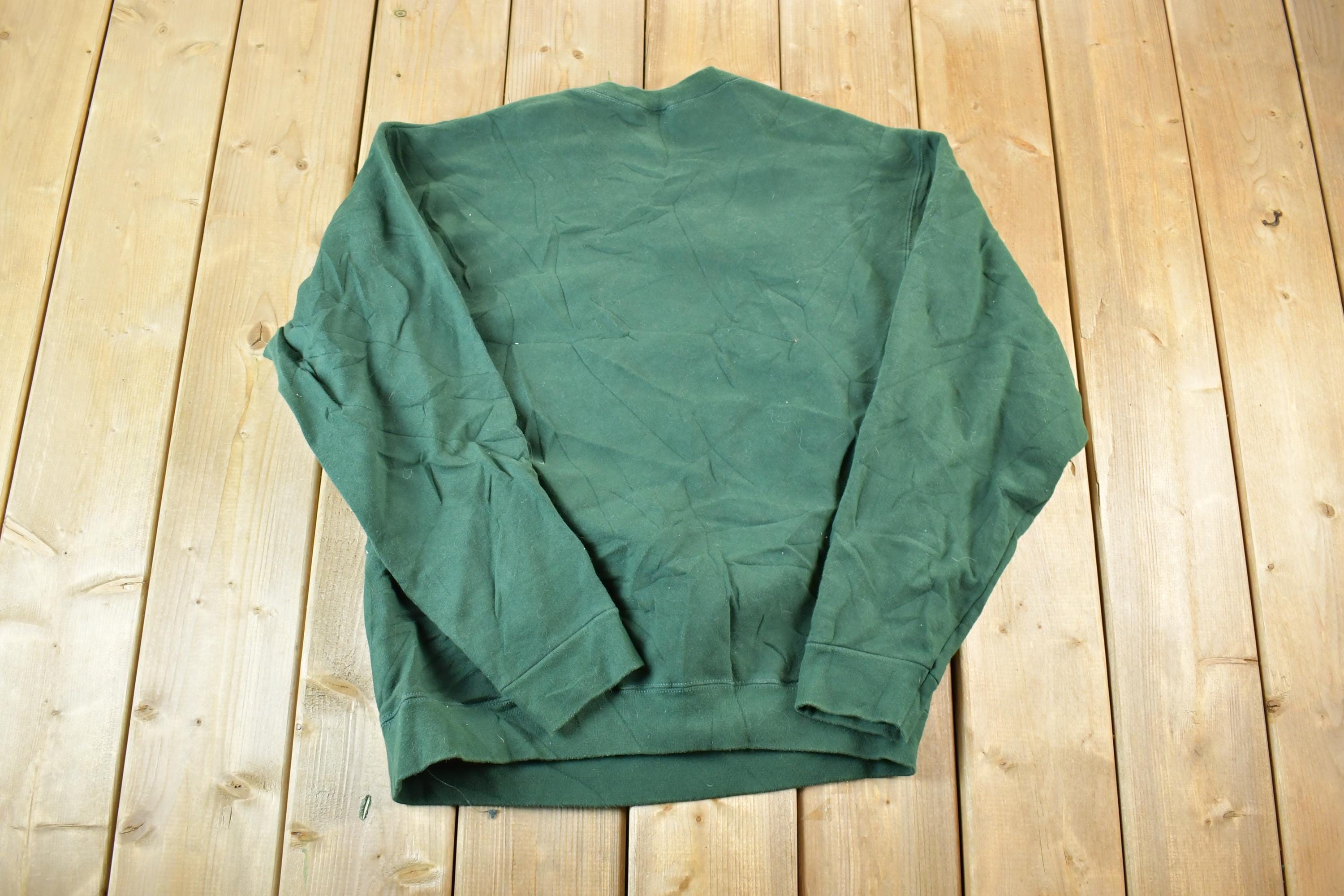 Vintage 1990s Cornelia Elementary Souvenir Plaid Heavyweight Crewneck Sweatshirt