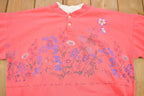 Vintage 1990s Cute Flower Theme All Over Print Crewneck Sweater