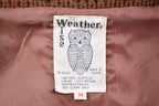 Vintage 1970s Weather Wise Crochet Knit Suede Full length Hooded Light Jacket