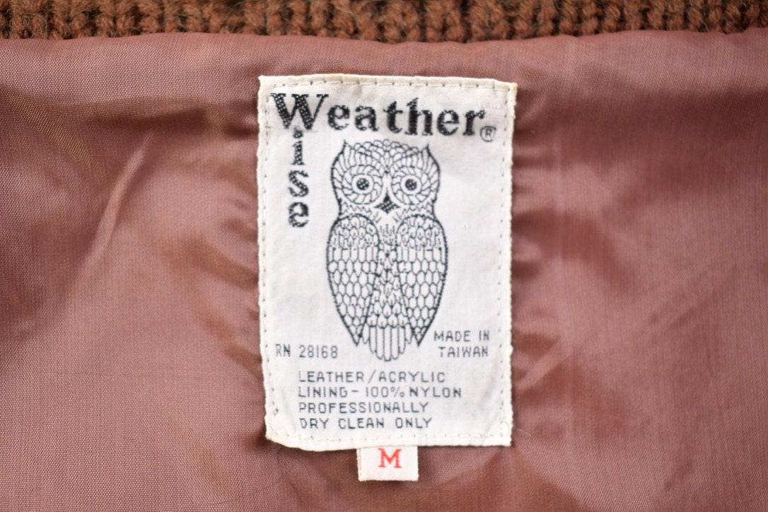 Vintage 1970s Weather Wise Crochet Knit Suede Full length Hooded Light Jacket