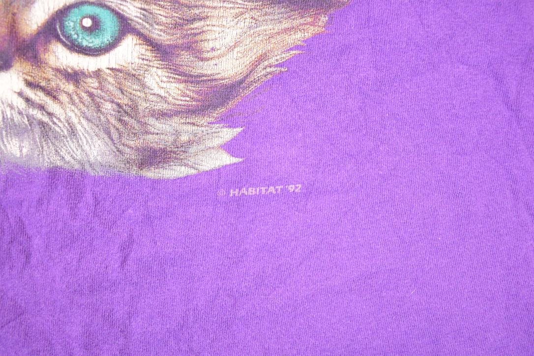Vintage 1992 Persian Cat Habitat Souvenir Animal T-Shirt Women's L