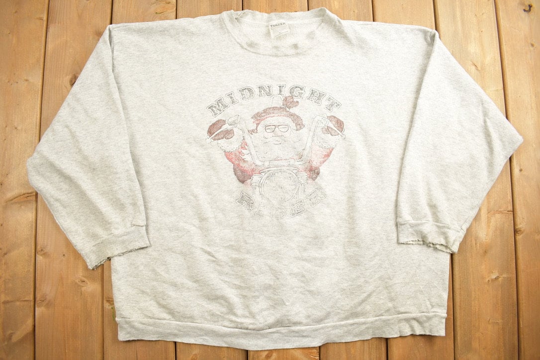 Vintage 1990s Butch And Sam's Union Bar & Grill Joliet Illinois Midnight Rider Crewneck / 90s Crewneck / Souvenir Sweater / Travel Vacation