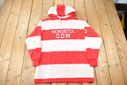Vintage 1980s Mondetta Canada Embroidered Striped Hoodie Size Medium