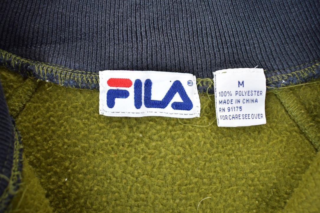 Vintage 1990s Fila Quarter Zip Fleece Sweater