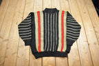Vintage 1980s Clifton Place Heavy Knit Turtle Neck Sweater Made In USA