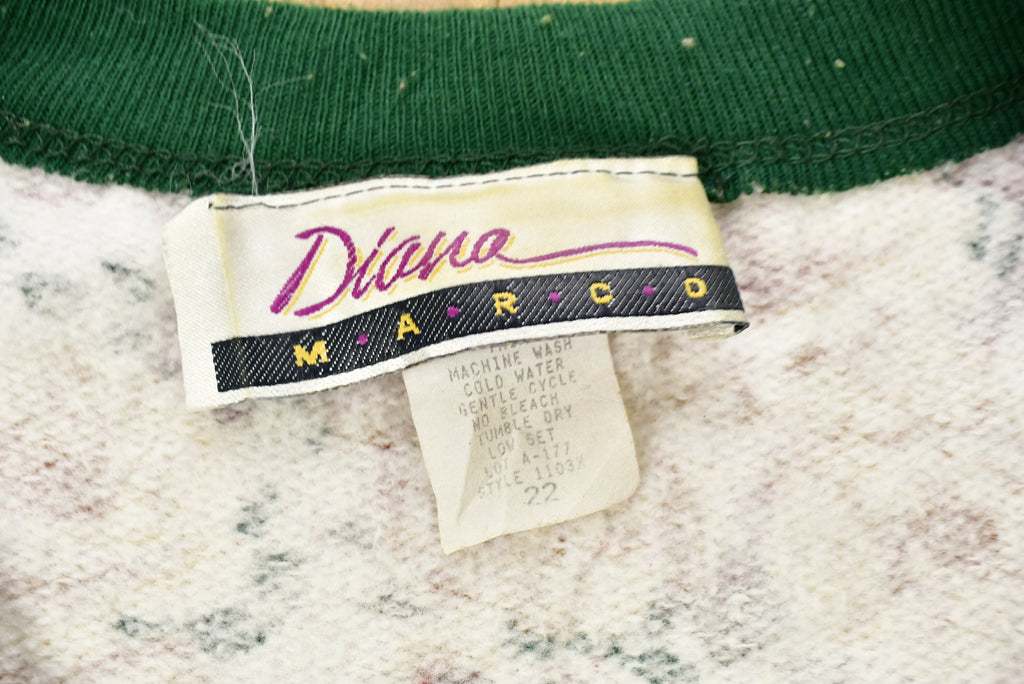 Vintage 1990s All Over Flower Print Cute Floral Crewneck