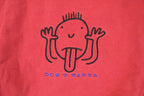 Vintage 1990s Don't Wanna Embroidered Funny Face Crewneck Sweatshirt Mens L