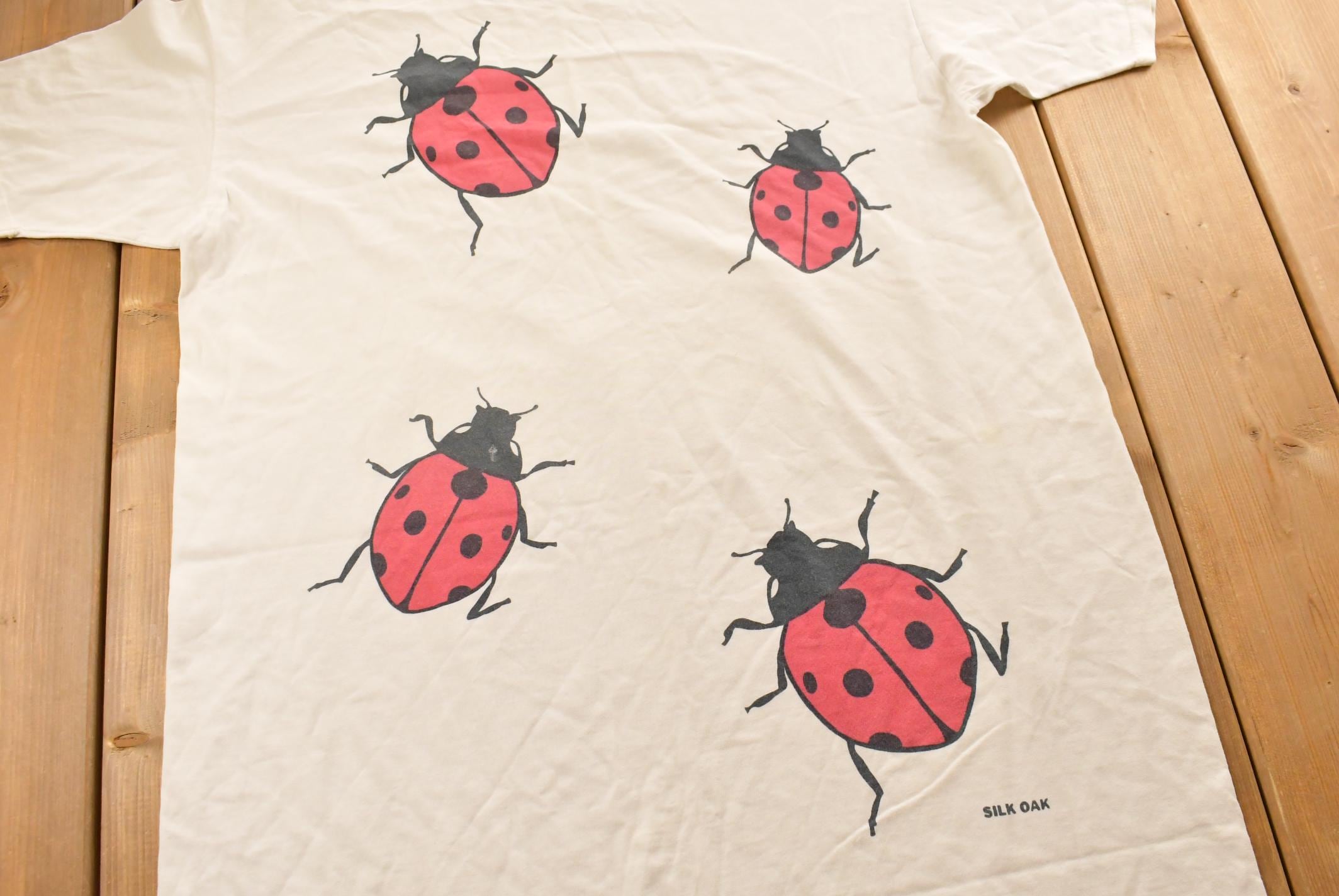 Vintage 1990s Ladybug Cartoon Sleep T-Shirt Mens XL / Animal / 90s Graphic Tee / Streetwear / Cute Grandmacore