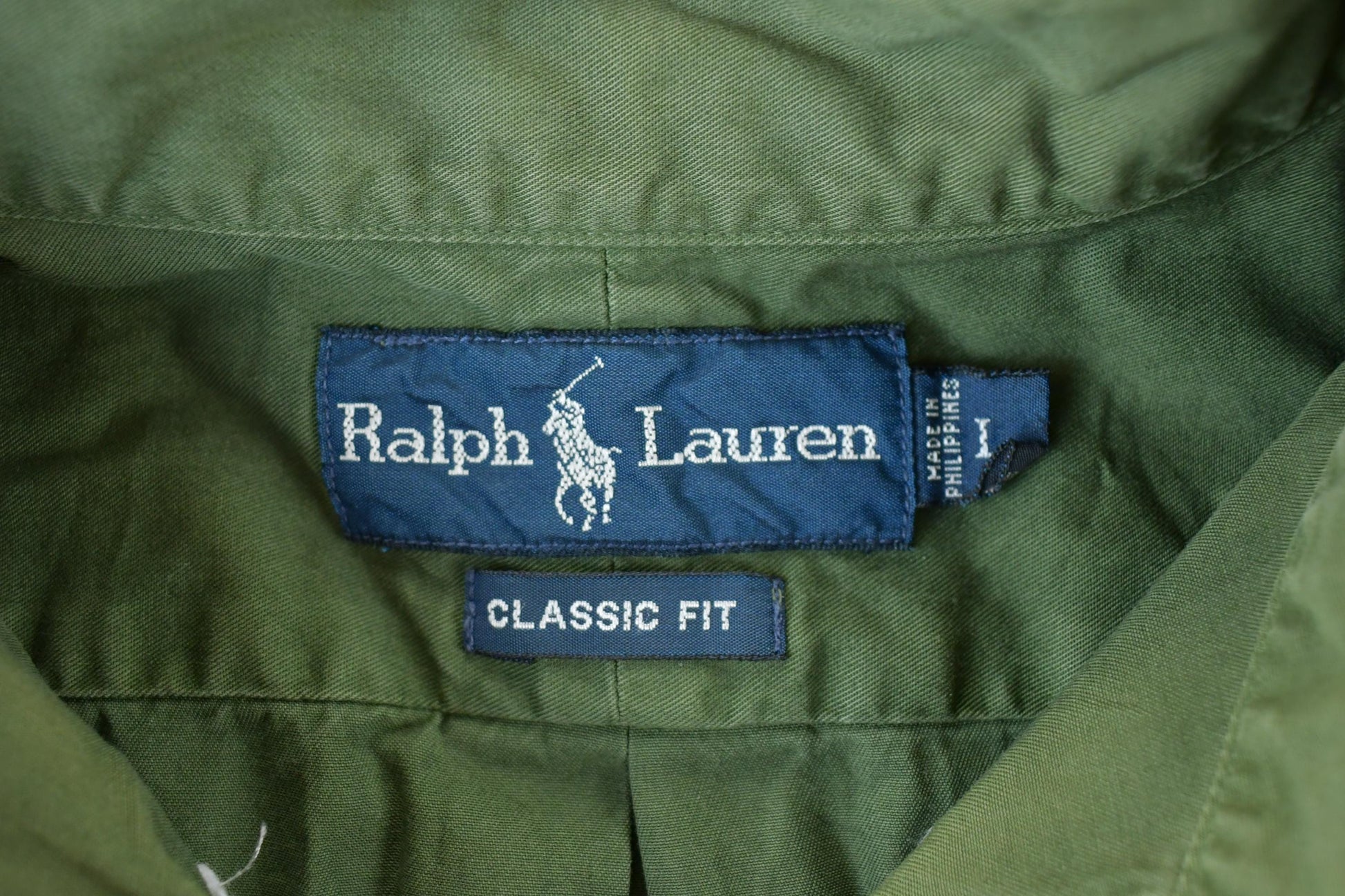 Vintage 90s Ralph Lauren Olive Button Up Shirt