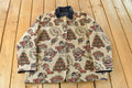 Vintage 1990s Christmas Graphic Patchwork Button Up Jacket Women's 2XL