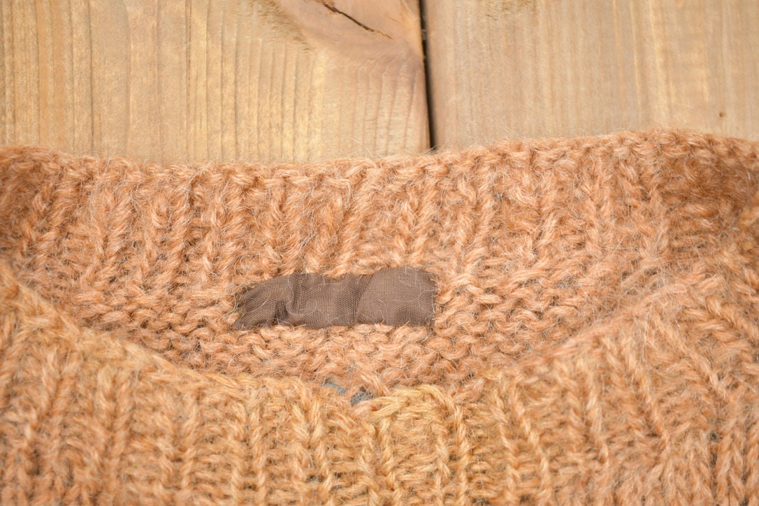 Vintage 1990s Abstract Knitted Crewneck Sweater / Vintage 90s Crewneck / Essential / Colorful / Sweatshirt / Plain Knit Sweater