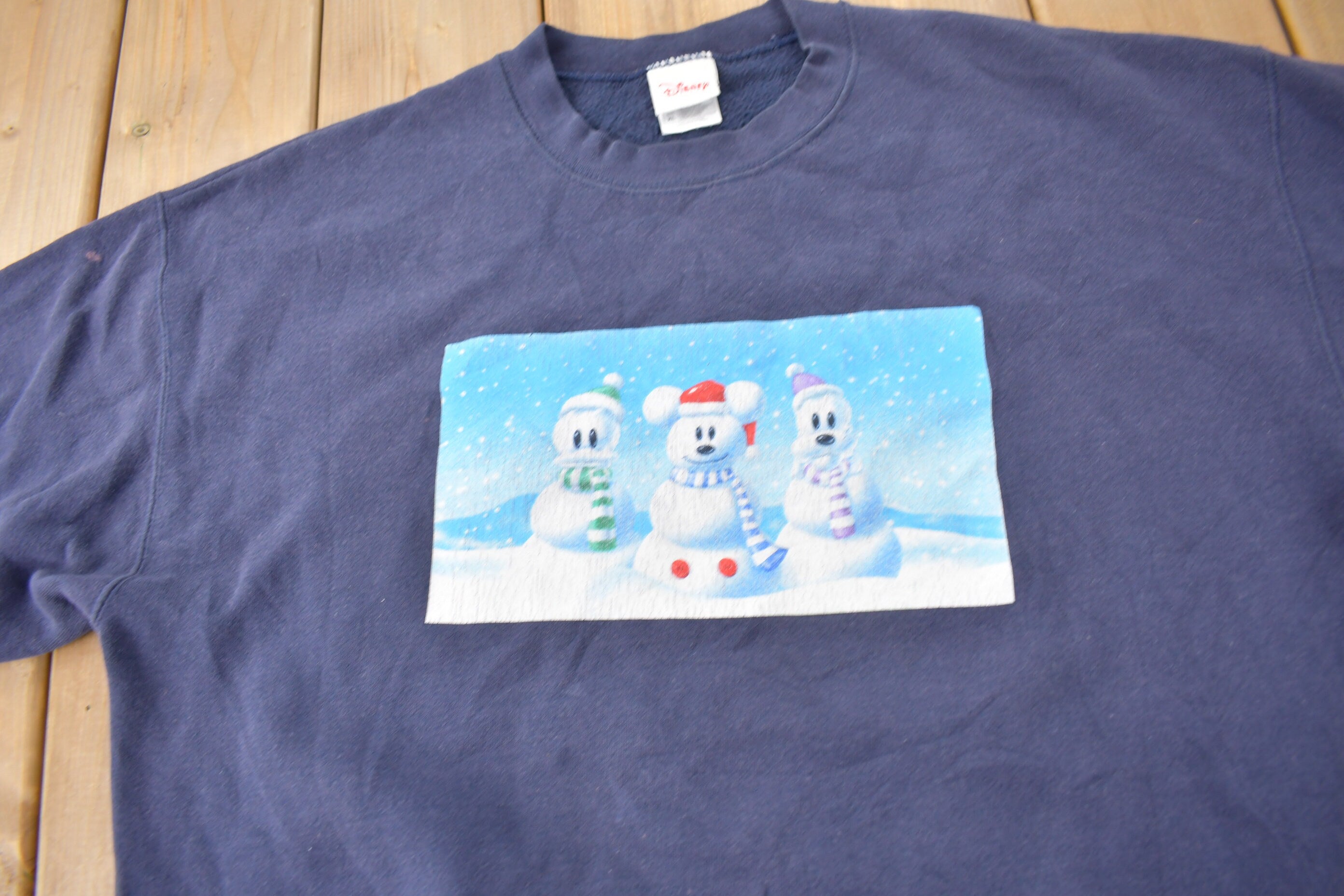 Vintage 1990s Mickey Mouse Disney Snowman Crewneck