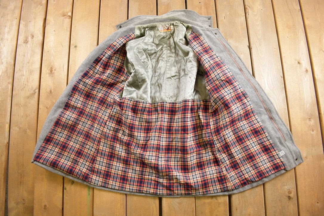 Vintage 1970s LOBO by Pendleton Plaid Lined Jacket Size XL