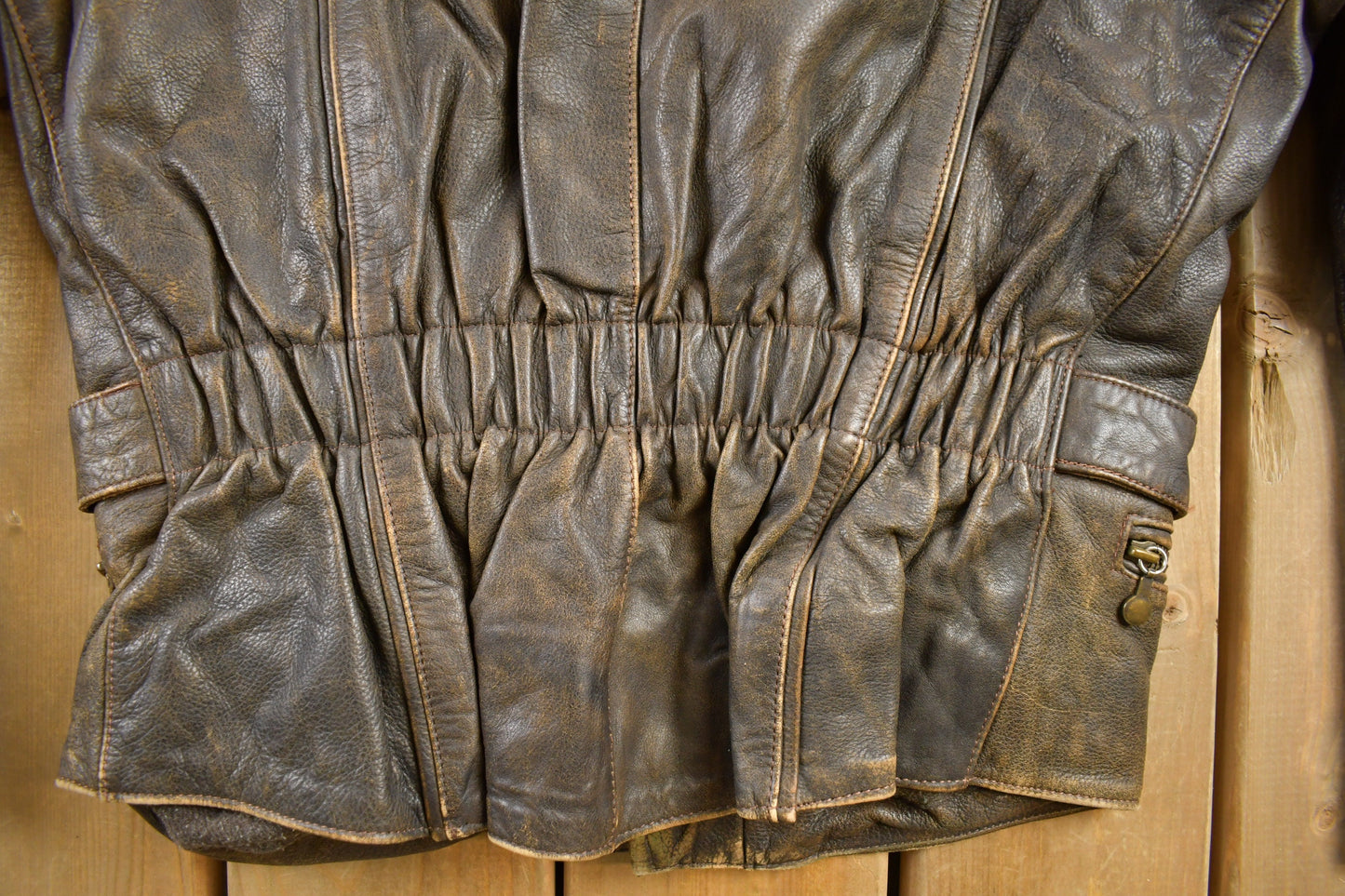 Vintage 1980s Classic Gear Leather Jacket / Fall Outerwear / Leather Coat / Biker Jacket / Streetwear Fashion / Suede Jacket